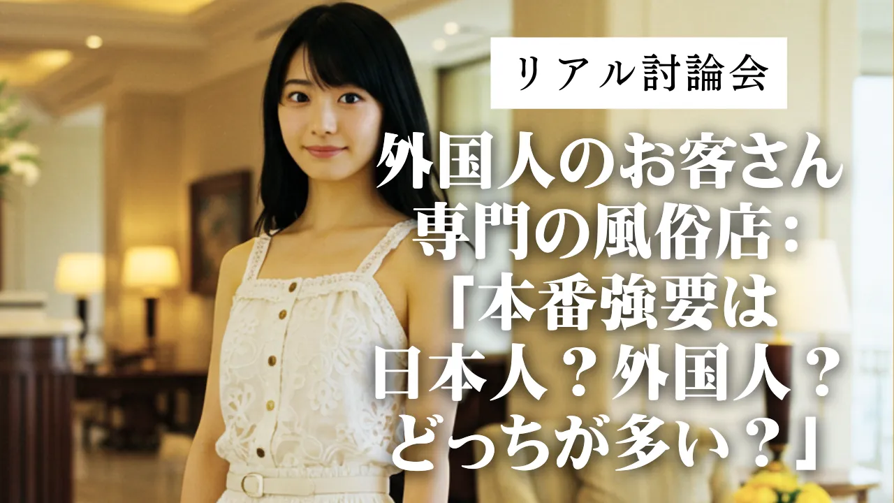 外国人のお客さん 専門の風俗店： 「本番強要は 日本人？外国人？ どっちが多い？」